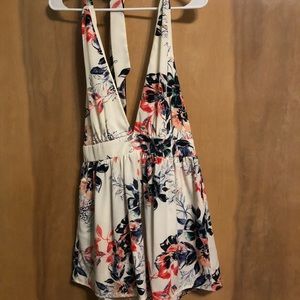 White floral romper